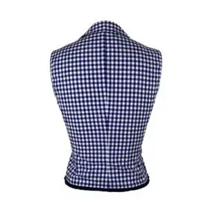 Miu Miu 2000s Gingham Blue Zip Top
