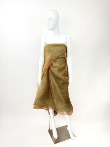 Rick Owens Dirt S/S 18 Silk Tulle Mesh Overlay Dress