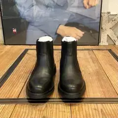 極美品・ficce／フィッチェ／side gore boots／black／25