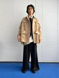 SULVAM  GABARDINE BOOTS CUT PANTS