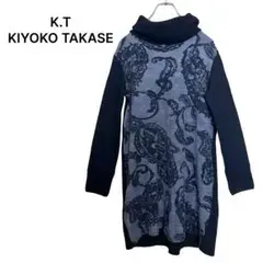 キヨコタカセ 9サイズ ワンピース チュニック 黒 グレー ウール 秋服