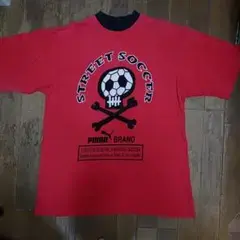 プーマPUMAビンテージ90sスカル・アンド・ボーンズ半袖TシャツL/usS中古