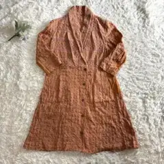 イッセイミヤケ　ISSEY MIYAKE　カットワークレース　ロングコート　刺繍