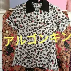 ALGONQUINS アルゴンキン　スカル総柄 半袖シャツワイシャツパンクロック