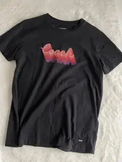COACH Tシャツ ブラック グラデーションロゴ　コーチTシャツ