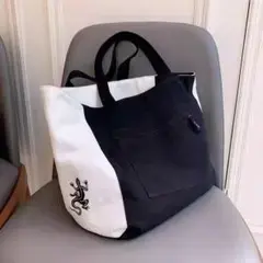 agnes b. バイカラー トートバッグ