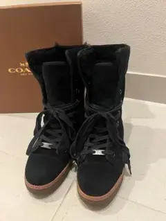 COACH ムートンブーツ ブラック