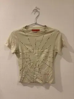 Eckhaus Latta スタッズ装飾 Tシャツ ベージュ XS