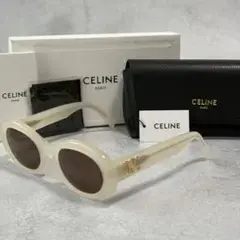 CELINE サングラス トリオンフ 01 アセテート オフホワイト セリーヌ