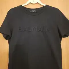 BALMAIN PARIS エンボスロゴ Tシャツ ブラック