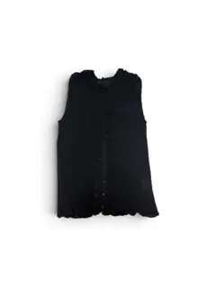 ISSEY MIYAKE me black sleeveless shirt