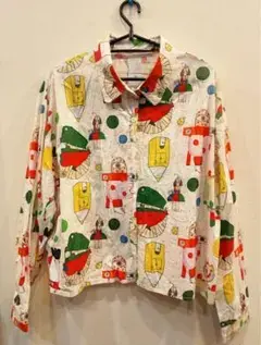 【未使用】Ne-net × MOGU TAKAHASHI コラボ総柄シャツ F