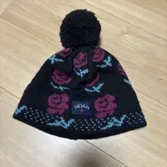 NOAH ローズ柄 ポンポン付き ニット帽 ビーニー