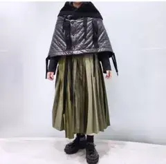 最終特価 フェイクレザー ケープM