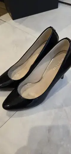 COACH エナメル パンプス ブラック