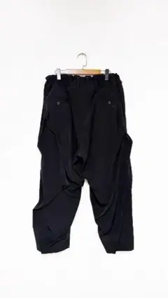 ヨウジヤマモト ランダムなシワ加工 ブラックパンツ sz2