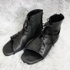 美品 Y’s SOFT LEATHER LAYERED SANDAL BOOTS