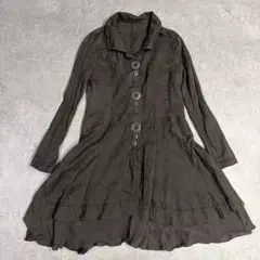 エイココンドウ EIKO KONDO シャツワンピース ストライプ ワイヤー