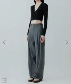 【yo BIOTOP】Wool silk high waist slacks