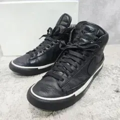 ブラックコムデギャルソン ナイキ ブレザー ハイ レザースニーカー 24 CDG