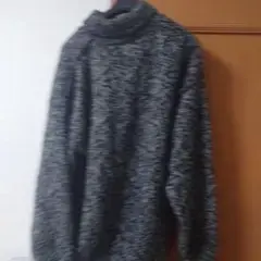 stein タートルネックニット ブラックミックス