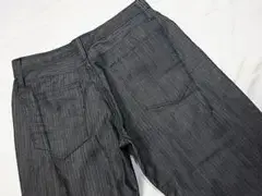 セマンティックデザイン☆グレーストライプ生地パンツ☆M☆ウェスト約78cm