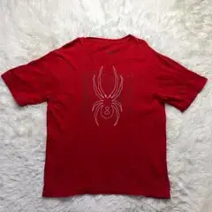 SPYDER スパイダー 蜘蛛ロゴ プリント Tシャツ レッド コロラド発