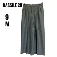 BASILE28 ワイドスラックス グレー 系ストライプ9号M イタリア