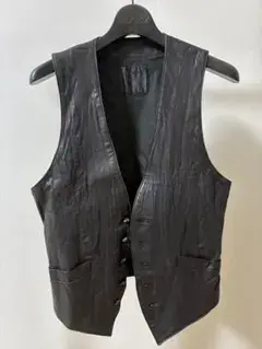 未使用 ROYAL FLASH ロイヤルフラッシュ レザー ジレ ベスト 羊革