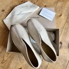 LEMAIRE CHINESE SLIPPERS ベージュレザー スリッポン