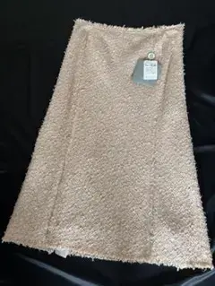 未使用 BASLE28（バジーレ28）淡ピンクフリンジスカート40