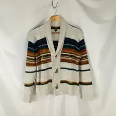 semantic design　ニット　カーディガン　M　ボーダー　B3959