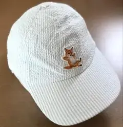 MAISON KITSUNE キャップ STRIPE 刺繍 FOX 帽子 CAP