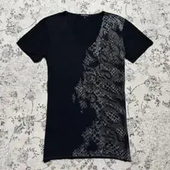 5351 pour les homme パイソン ラメコーティング Tシャツ