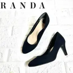 【美品】RANDA スエードパンプス ブラック 冠婚葬祭　ブラックフォーマル