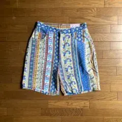 月末特価 80s ビンテージ 柄パンツ USA製 ボヘミアン フォークロア