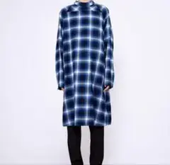 新品 ソロイスト× Rafu ロングメディカルシャツ ブルー46