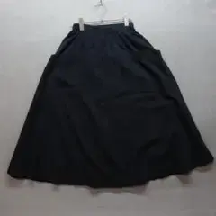 Plantation ロング A1800 フレアスカート M ネイビー ロング丈
