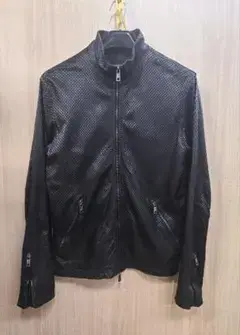 GIORGIO BRATO パンチングレザー シングル ライダース ジャケット