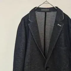 ​LOUIS CHAVLON ニットテーラードジャケット ネイビー L
