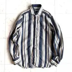 Nigel Cabourn ナイジェルケーボン リネン ストライプシャツ 46