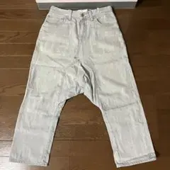 ガンリュウサルエルデニムパンツ ライトグレー Sサイズ
