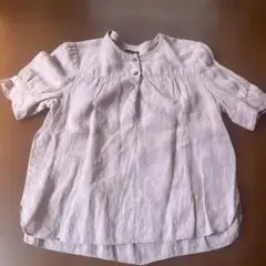 Margaret Howell リネン 半袖ブラウス ピンク サイズII