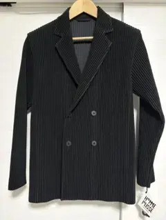 HOMME PLISSE ISSEY MIYAKE ダブルジャケット ブラック