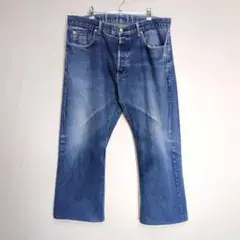 ★日本製 BLUE BLUE 38 セルビッチ ボタンフライ デニムパンツ