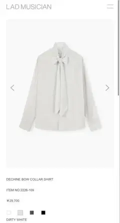 LAD MUSICIAN GATHER BOW COLLAR SHIRT