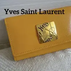 ヴィンテージ YSL イヴサンローラン ５連キーケース イエロー×ゴールド
