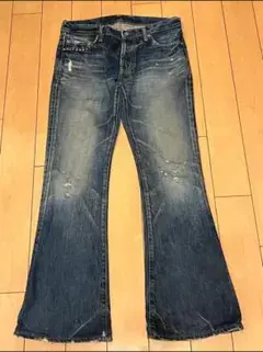 HYSTERIC GLAMOURスタッズダメージ加工ブーツカットジーンズ30in