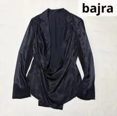 美品 bajra 変形ドレープシャイニージャケット ブラック コムデギャルソン