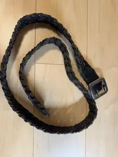 超希少shellac精巧レザー メッシュベルト ブラック